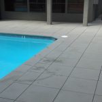24 x 24 elevated tile deck around pool