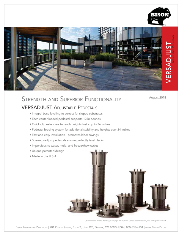 Bison Versadjust Resources Elevated Deck Systems