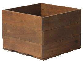 wood deck cube planter box 300