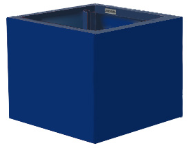 bison blue powder coat aluminum cube